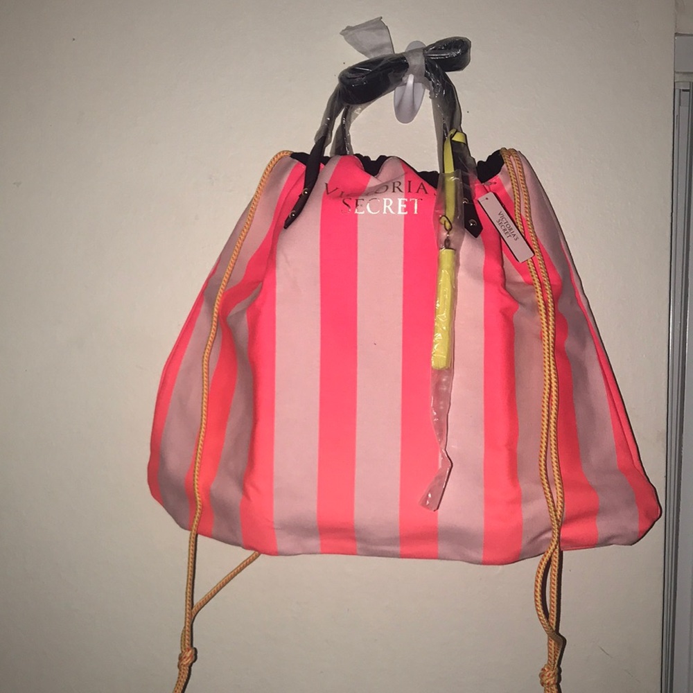 Victoria secret tote bag (pink)/drawstring